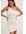 Gebreide mini-jurk met one-shoulder - White