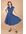 Topvintage exclusive ~ Angie polkadot swing jurk in marineblauw en wit