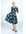 Bella Floral swing jurk in zwart en blauw