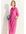 Dames Mousseline midi-jurk in Pink, Gr: M