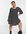 ASOS DESIGN Curve - Aangerimpelde mini-jurk met smokwerk, knoopsluiting en zwart-witte dierenprint-Veelkleurig
