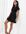 ASOS DESIGN Petite - Mini-jurk met ingenomen taille in zwart
