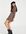 Hoogsluitende mini-jurk met luipaardprint-Bruin