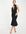Mouwloze hoogsluitende midi jurk met uitsnijding in zwart-Paars