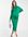 Maternity - Midi jurk met gerimpeld zijkanten in groen