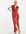 ASOS DESIGN Petite - Satijnen maxi jurk met kraag en plooi aan de zijkant in gebrande henna-Veelkleurig