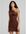 Mini-jurk met blote schouder en uitsnijding in bruin