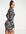 Mini-jurk van gerecycled materiaal met open achterkant en zebraprint-Veelkleurig