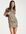 Mini-jurk met hoge kraag in luipaardprint-Bruin