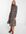 Gelaagde mini-jurk met fijne print in chocolade-Bruin