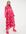 Midi-smockjurk met lange mouwen en strikje bij de hals-Roze
