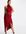 ASOS DESIGN Tall - Midi-jurk met korset van mesh en gedrapeerde halslijn in bordeauxrood