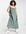 Aangerimpelde midaxi jurk van popeline met camibandjes in groen