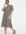 Midi jurk met smokwerk en kraag in dierenprint-Neutraal