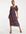 Nette midi jurk met opvallende mouwen in helder retro bloemenprint-Veelkleurig