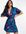 Geknoopte mini-jurk met luipaardprint in blauw-Veelkleurig