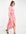 Midi-jurk met overslag en kersenprint in roze