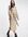 X Lorna Luxe - Midi jurk met split voor en ceintuur in stone-Neutraal