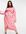 Midi jurk met overslag en kersenprint in roze