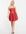 Exclusives - Mini jurk met korset en glitter in rood