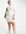 Ruimvallende geribbeld gebreide trui-jurk-Wit