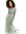 Bruidsmeisjes - Lange jurk van tule met lange mouwen en delicate lovertjes in dezelfde tint saliegroen
