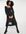 Midi-jurk met smok en vierkante halslijn in hemellichamenprint-Zwart
