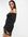 Mini-jurk met blote schouders en structuur in zwart