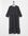 Midi-jurk met stroken en stippen-Zwart