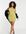Dubbellaagse gladde mini-jurk met lage achterkant in palmgroen