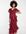 ASOS DESIGN Maternity - Midi-jurk met gedrapeerde details van dobby-chiffon met strik-Rood