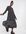Gelaagde lange jurk met zwarte vlekkenprint-Meerkleurig