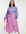 Aangerimpelde midaxi jurk met contrasterende felgekleurde stippenprint-Meerkleurig