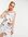 Exclusives - Mini jurk van satijn met gedrapeerde halslijn en marmerprint-Meerkleurig