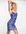 Satijnen mini-jurk met gedrapeerde halslijn, rimpeleffect en felblauwe dierenprint-Veelkleurig