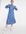 Minty - Aangerimpelde midi jurk van denim in blauw