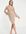 Zwangerschapskleding - Midi jurk met lange mouwen in roségouden glitter