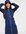 Denim mini-jurk met ritssluiting en tailleriem in donkerblauw met wassing