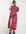 Nette midi-jurk met rode bloemenprint-Veelkleurig