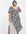 Midi jurk met overslag en madeliefjesprint-Veelkleurig