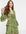 ASOS DESIGN Tall - Mini jurk van chiffon met ruche-detail in kakigroen