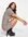 Bouclé mini-jurk met pofmouwen in felgekleurde ruit-Veelkleurig