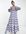 Aangerimpelde lange jurk met golvende strepen in multi-Veelkleurig