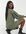 ASOS DESIGN Tall - Mini-jurk met lange ballonmouwen in superzachte kaki-Groen