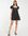 ASOS DESIGN Tall - Babydoll jurk van zacht denim in zwart met wassing