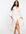X Syd & Ell - Midi jurk met lange mouwen en knoopsluiting in crème-Wit
