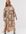 Schouderloze lange jurk met sjaalprint-Multi