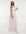 Lange, geplooide bruidsmeisjesjurk met overslagdetail in mink-Roze