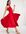 Midi-jurk met uitsnijding in rood