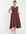 Geweven midaxi-jurk met ongelijke zoom in chocoladebruin